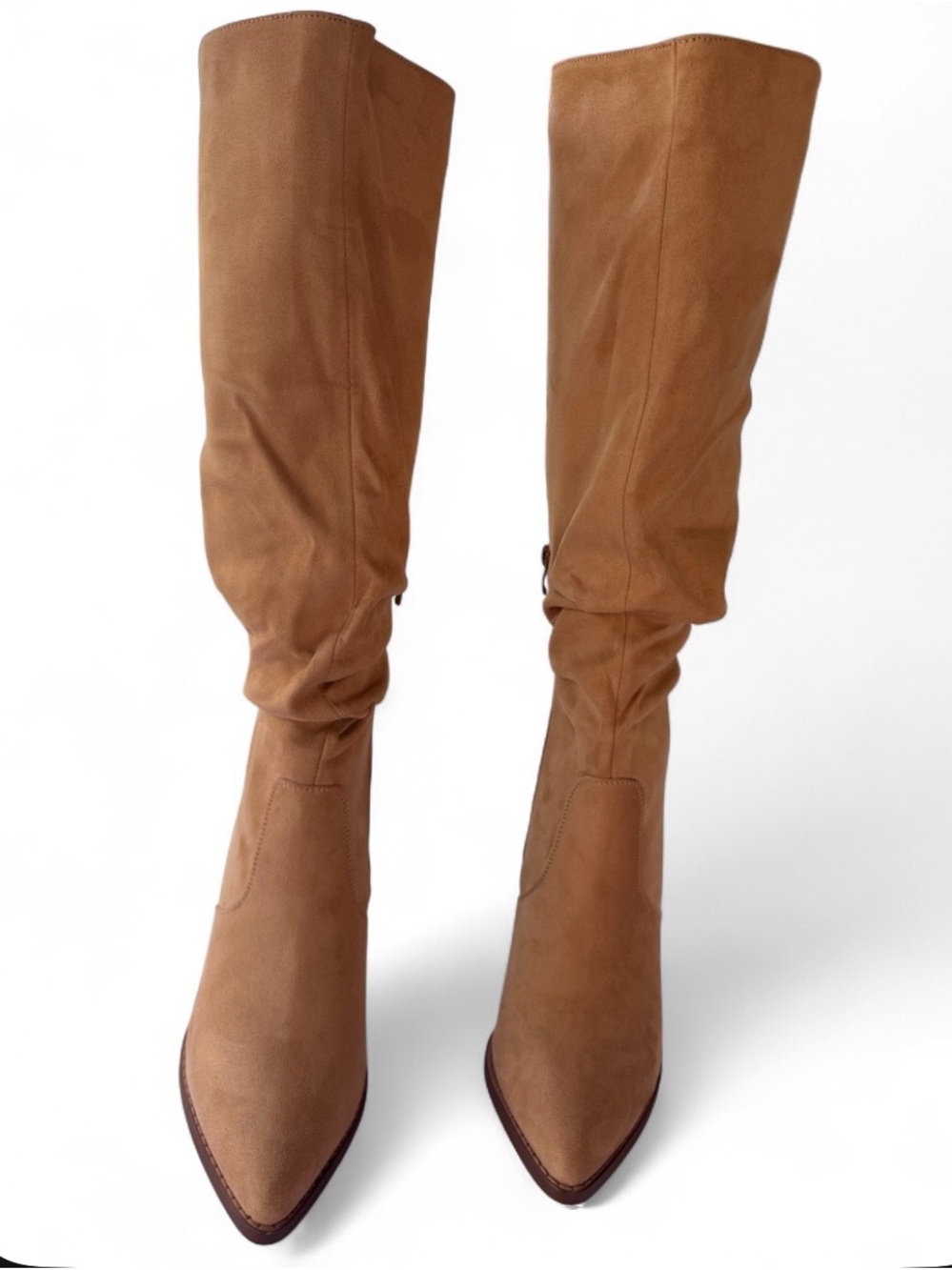 NEW women’s suede Knee-High Boots - Classic Slouchy Pointed Toe size 9.5